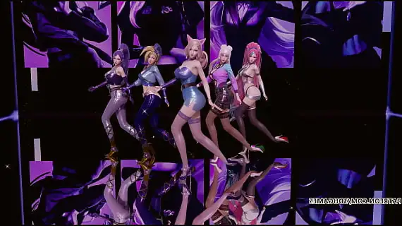 mmd k da the baddest striptease kda ahri akali kaisa evelynn seraphine 4k 60fps 1733440919